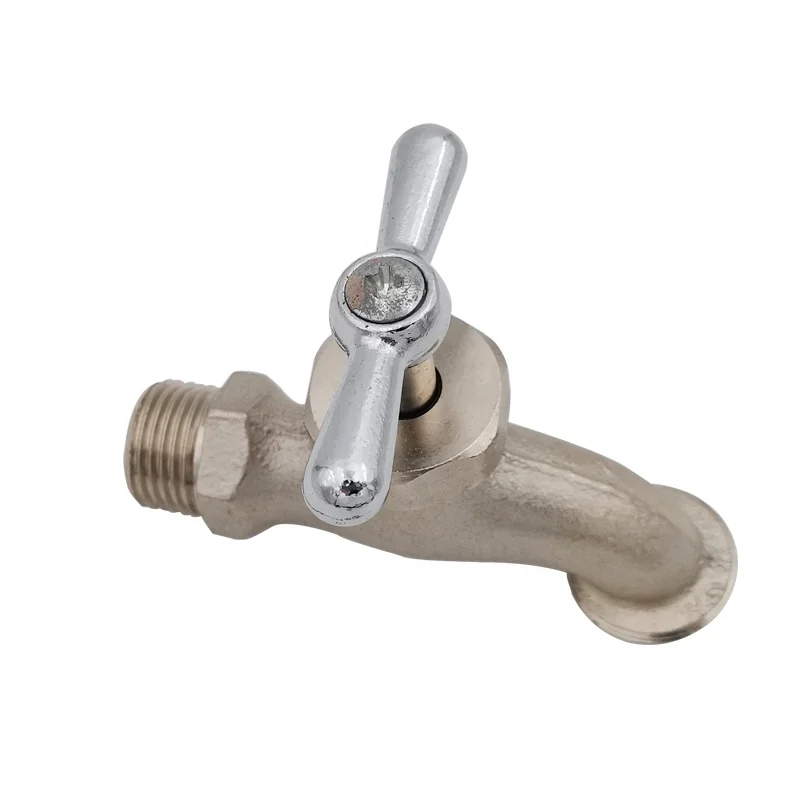 
slow open brass bibcock 1/2 chromed outdoor cold water tap wall mounted garden faucet basin nixer 