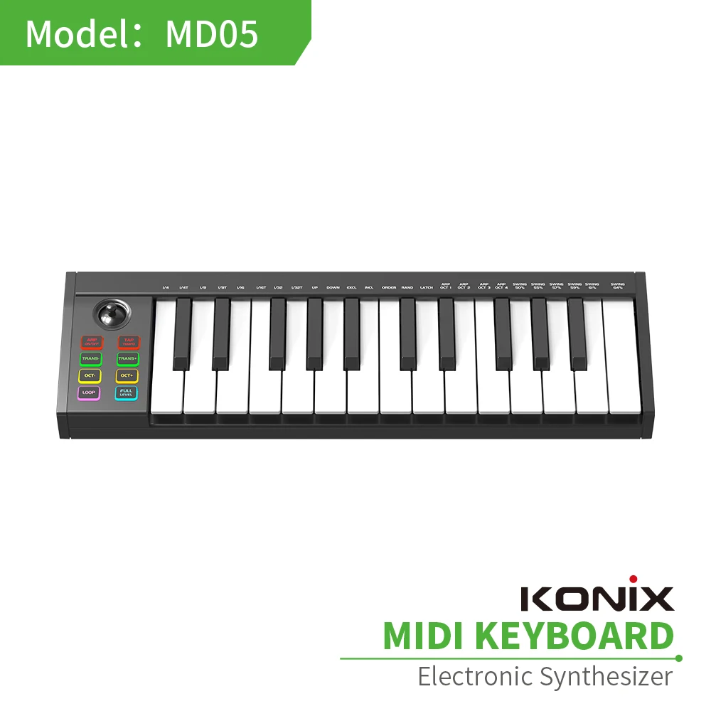 KONIX cheap LED Screen 25 keys MIDI Keyboard electronic piano arranger Computer Music Instruments MIDI controller