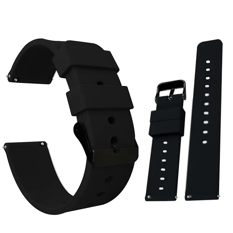 
New Multicolor 22mm Silicon Rubber Watchband Can Be Customized Length 