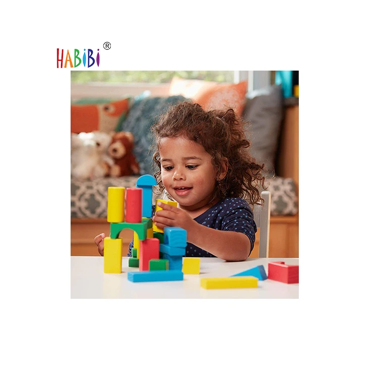 Wholesale Wooden Building Blocks Unfinished Montessoir  Wooden Educational Toys Wood Toy Blocks