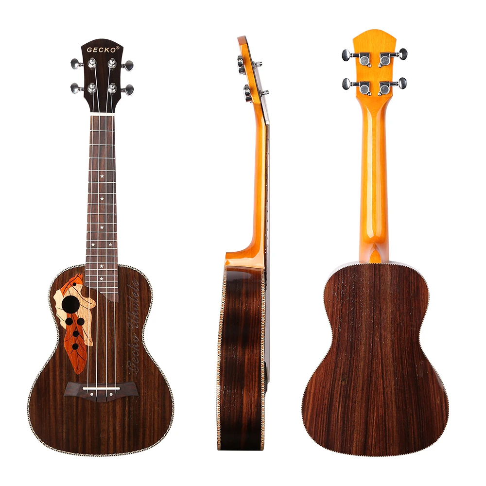 Factory wholesale high quality 23 inch gecko mahogany Hawaii four string small Ukulele