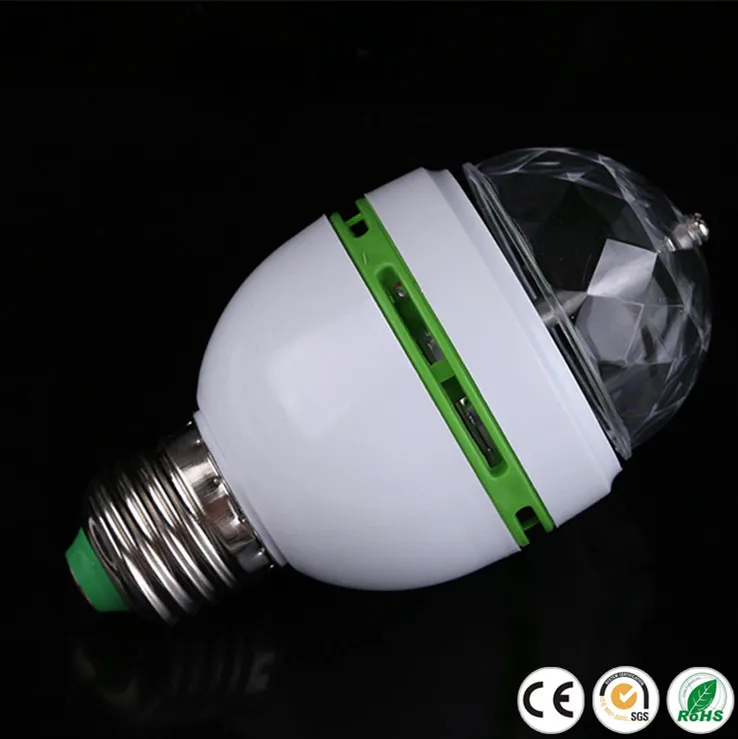 Светодиодная лампа E27 для диджея, сценическое освещение для дискотеки, праздничное освещение, RGB для бара, караоке, новый полноцветный RGB светильник для перемещения, 3 Вт