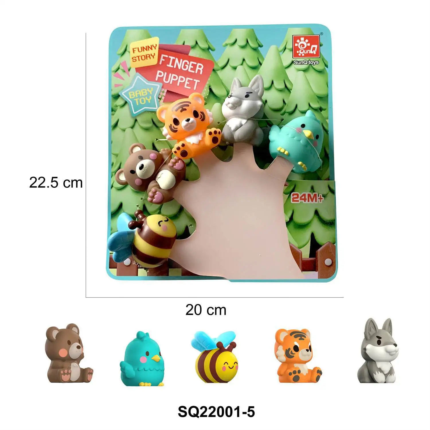 Finger Puppets Set  Animal Finger Puppets Toys For Story Time Kids Puzzles Educational Toy Custom Packing