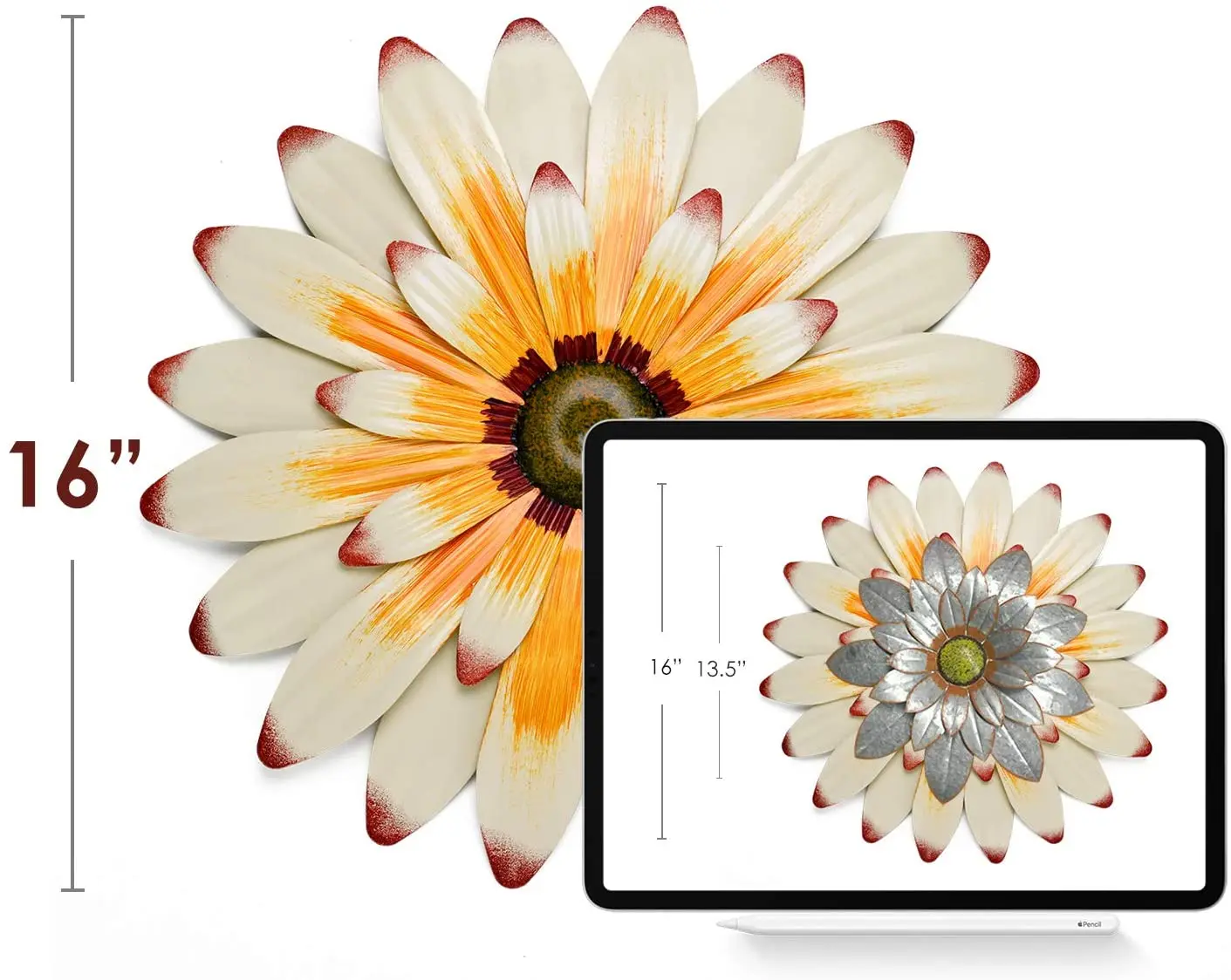 Metal Sunflowers wall decoration hanging in the bedroom living room bathroom office home decoration