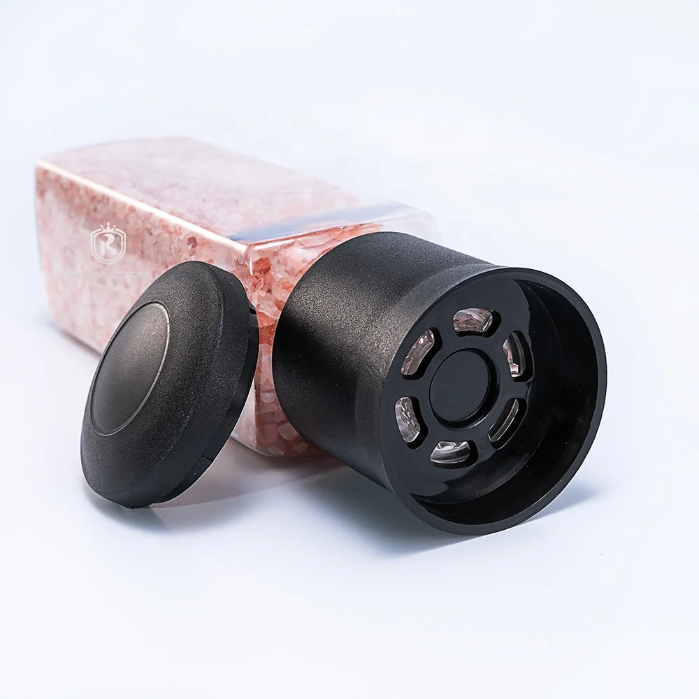 wholesale 12oz clear pet spice packaging seasoning mill bottle jar plastic shaker pepper and himalayan salt grinder