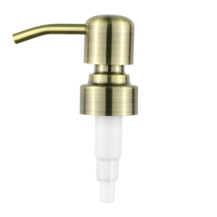 Stainless steel hand soap pump for bottle 28/400 brush or polished silver surface