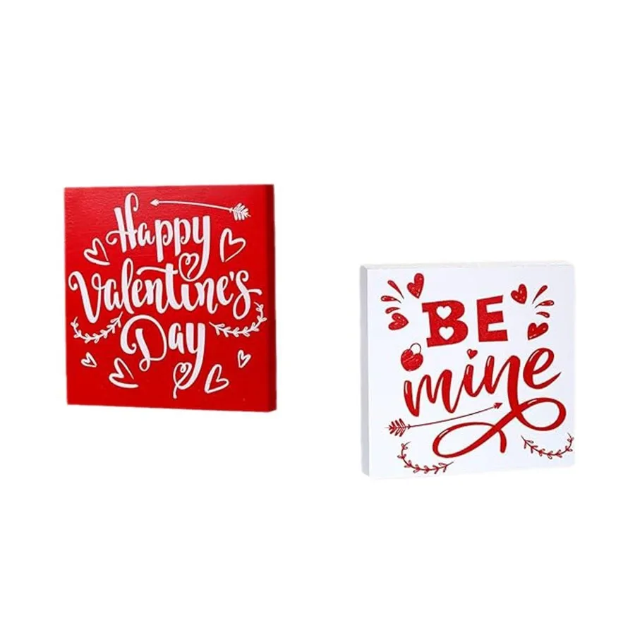 Hot Selling Valentines Wood Sign Love Block Table Sign Family Room Bedroom Wedding Sweet Home Decor