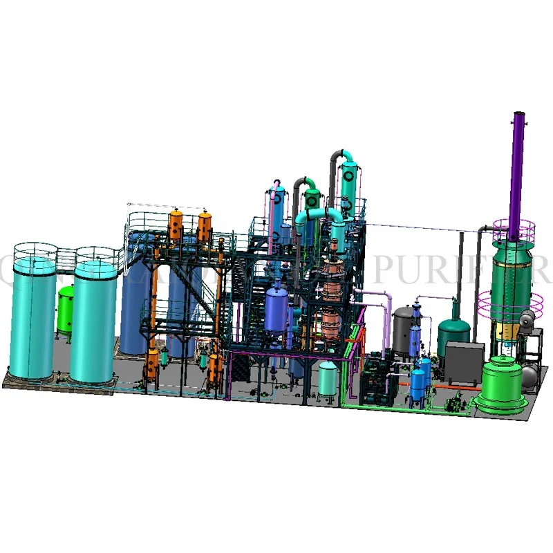 Waste oil distillation base oil SN350 base oil regeneration plant