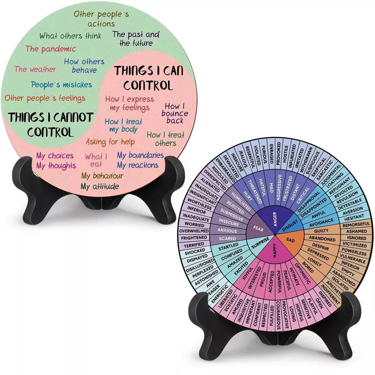 New double sides printing calming mood wheels mental health decorations for home office good mood ornaments