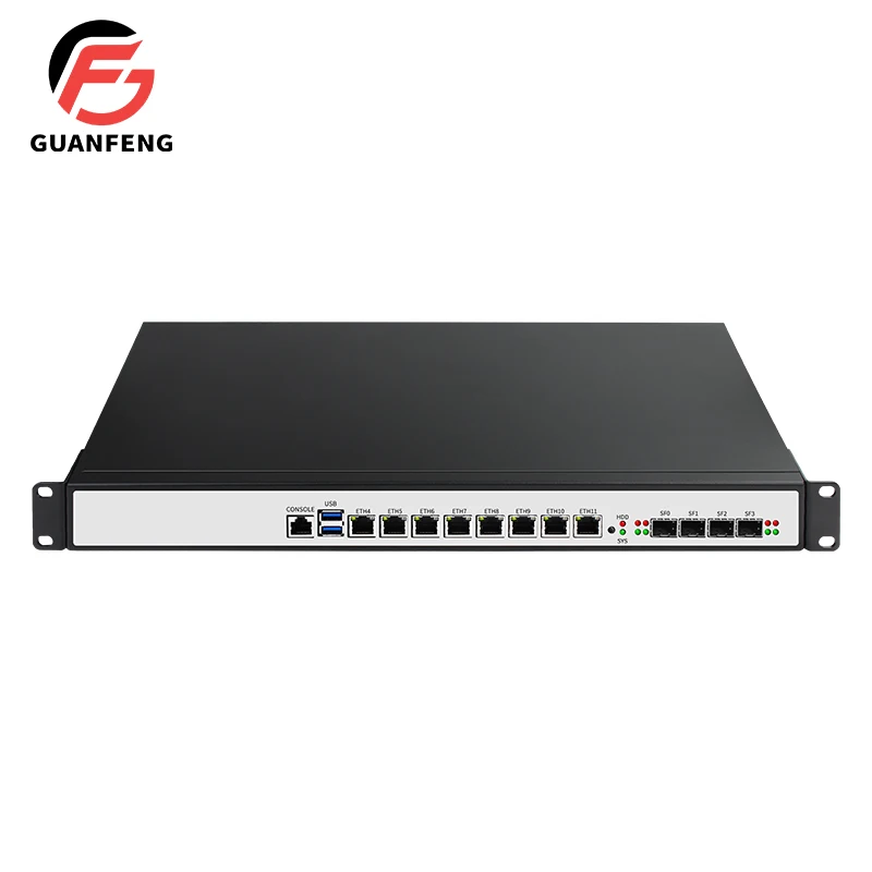 H170 1U rackmount i3-6100 3,70 ГГц 8*82580 Lan + 4*10G оптические порты поддержка AES-NI двухъядерный сетевой сервер поддержка Pfsense