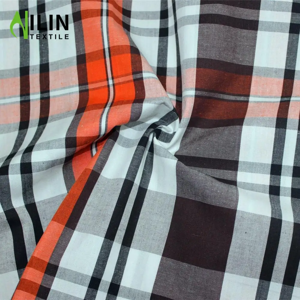 New arrival 100% cotton yarn dyed check fabric woven plaid fabric for shirts
