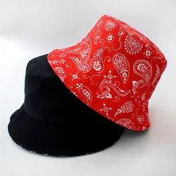 Korea ins cashew flower double-sided fisherman hat summer can be customized logo trendy men street all-match sunscreen hat