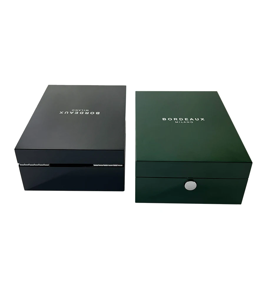 Factory Wholesale perfume wooden box Dubai black box perfume High Glossy perfume packaging box