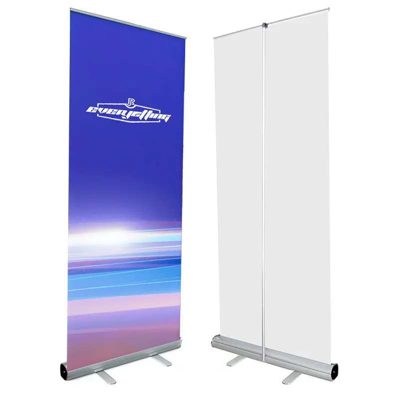 Custom Aluminum Roll Up Retractable Scrolling Pull Up Pop Up Standing Banner For Advertising Exhibition
