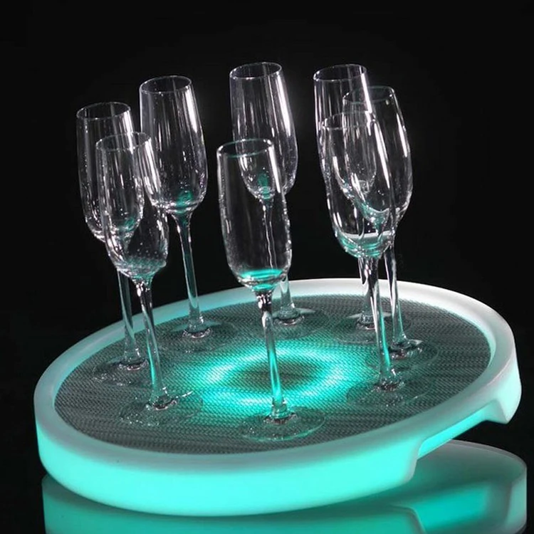 
Color changing led tray led plastic bar tray bottle led service tray LTT-WB20 