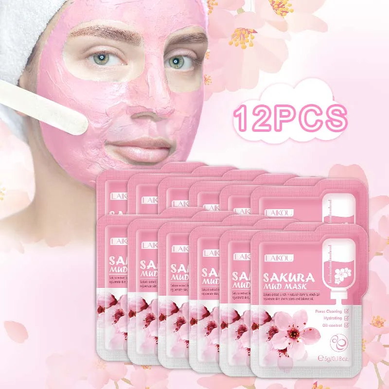 Wholesale Private Label Japan Skincare Face & Body Mask beauty products Anti Wrinkle Dark Circle sakura mud face mask