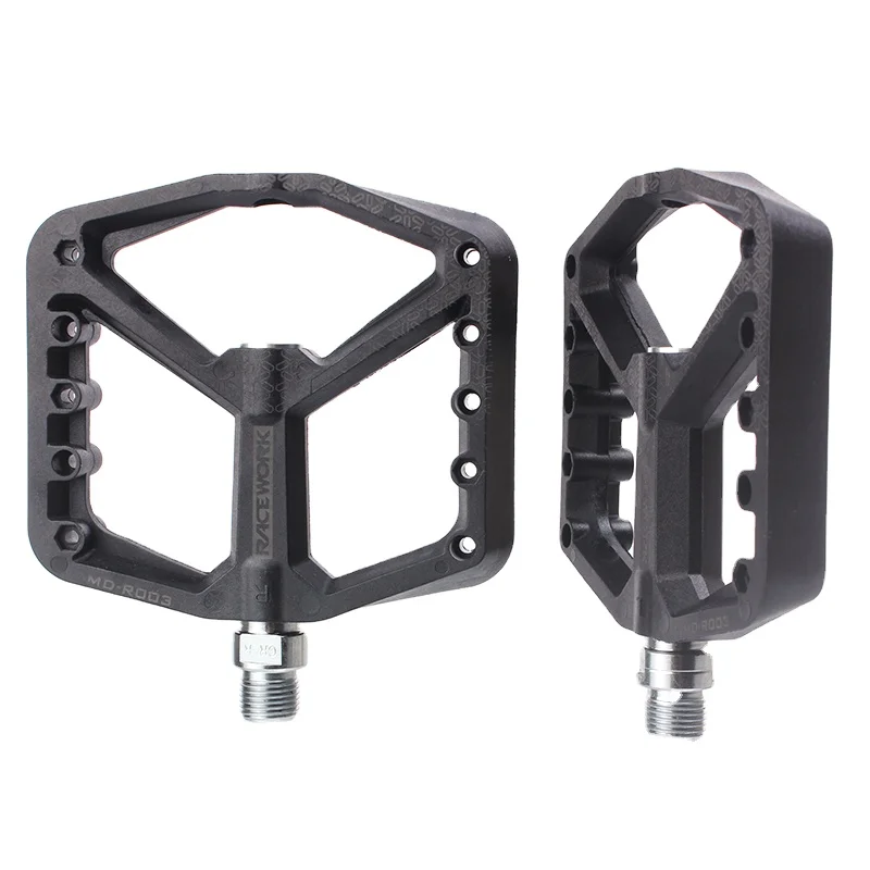 Spot Hot Sale RACEWORK MTB Bike Pedal Nylon DU+Sealed Bearing Ultralight Color Cycling Bicycle Pedals