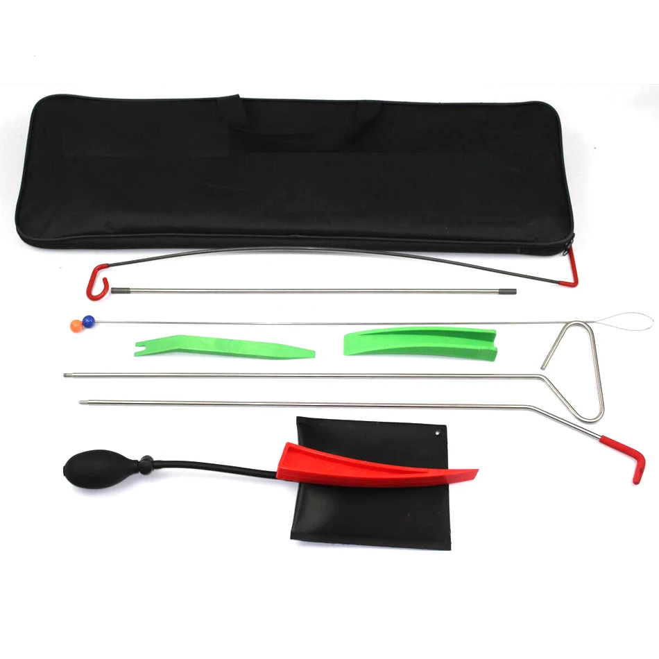
locksmith tools to open doors Car Door Lock Out Key Lost Emergency Unlock Tool Kits Air Pump Wedge air bag carry case 