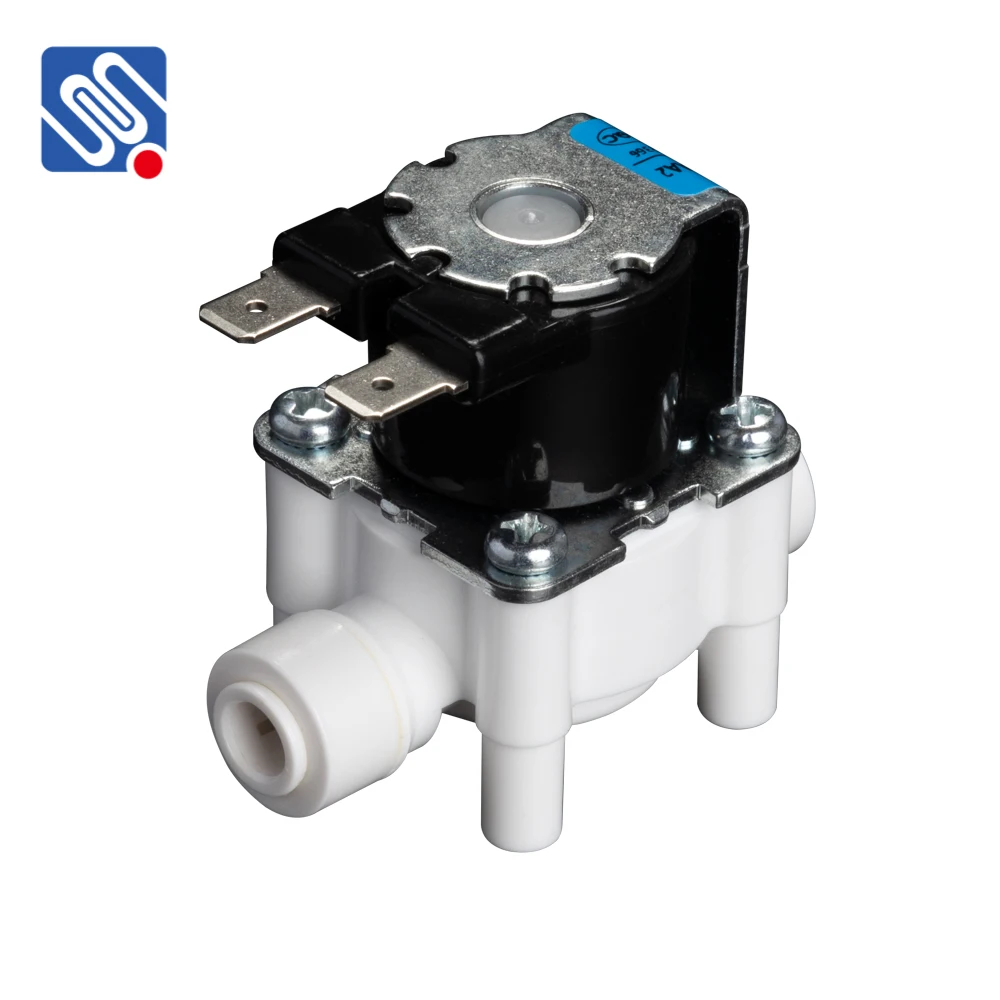 Meishuo FPD360AA2 24 Volt water solenoid valve one way 1/4' quick connect fitting For Water Ro System Parts