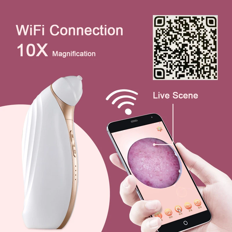 
Visual HD Pore Cleaner Blackhead Suction Facial Comedo Acne Extractor Wifi Visible Blackhead Remover With Camera 