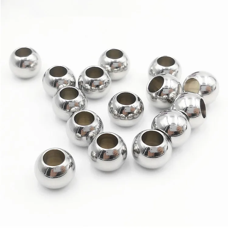 10mm 12mm Big size Stainless Steel Round Spacer Beads for Jewelry Making