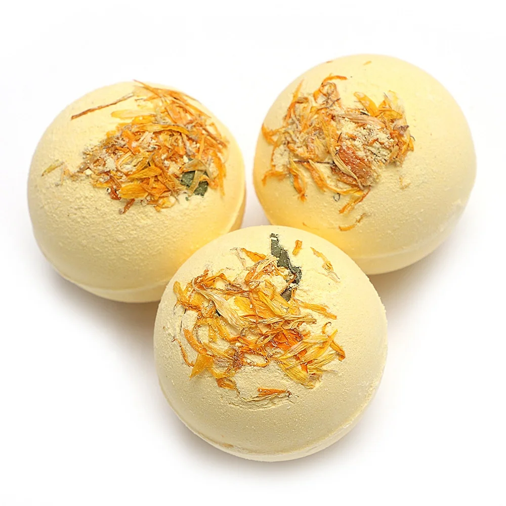 4pcs 100g Dried Flower Blast Bath Salt Ball Essential Oil Star Luxury Christmas