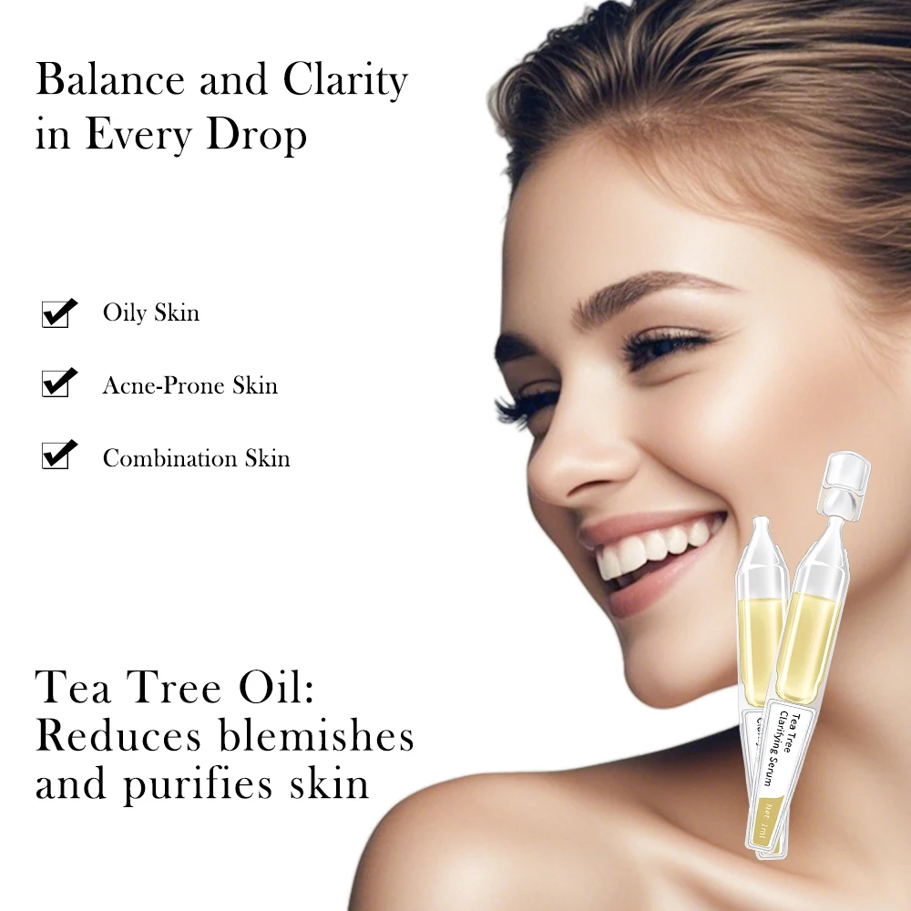 Tea Tree Purifying Niacinamide Brightening Hyaluronic Acid Balancing Face Serum For Acne-Prone Skin Krone Private Label