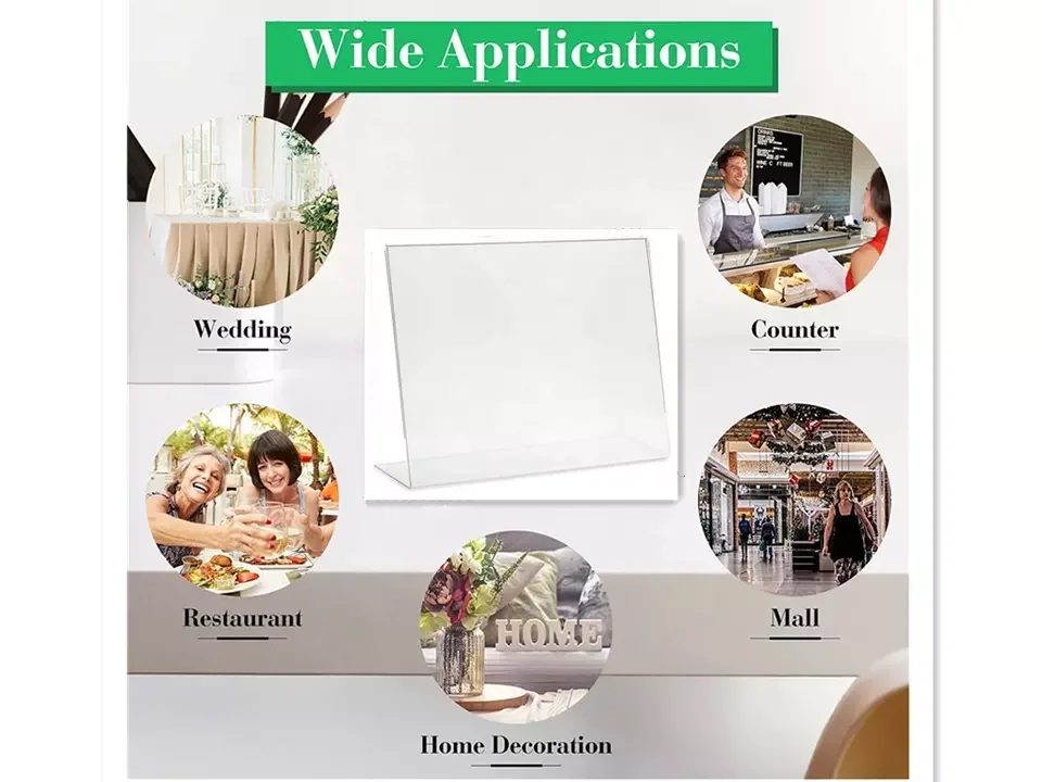 6x4 Transparent Multipurpose Durable Inclined Plane Acrylic Display Stands