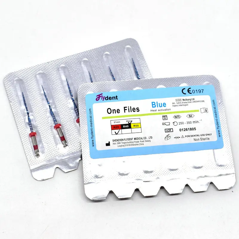 
Dental reciproc one files blue root canal niti rotary files engine use 