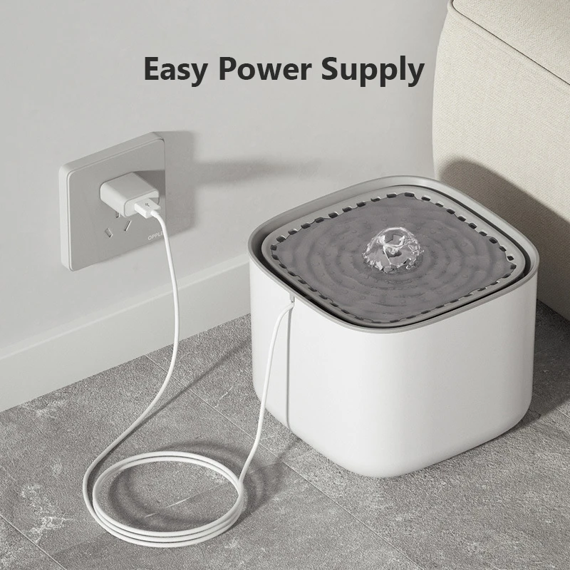 Manufacturer Wholesale 3L Auto Filter Usb Electric Mute Cat Drinking Dispenser Wireless Smart Automatic Pet Cat Water Fountain