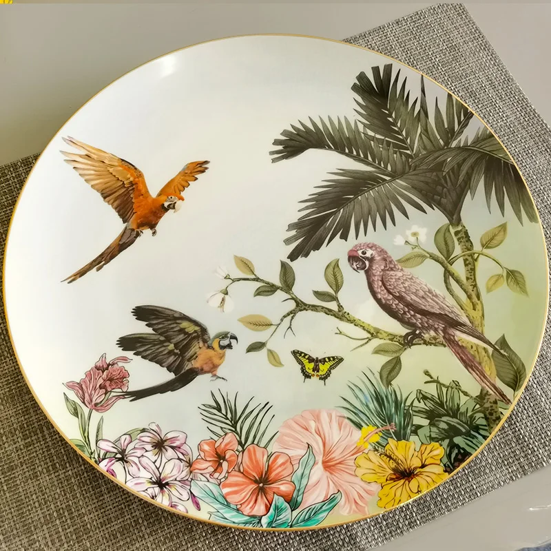 Wholesale Porcelain Dinner Sets Ceramic Plate Elegant Serving Dishes Luxury Ceramic Plate For Wedding Restaurant