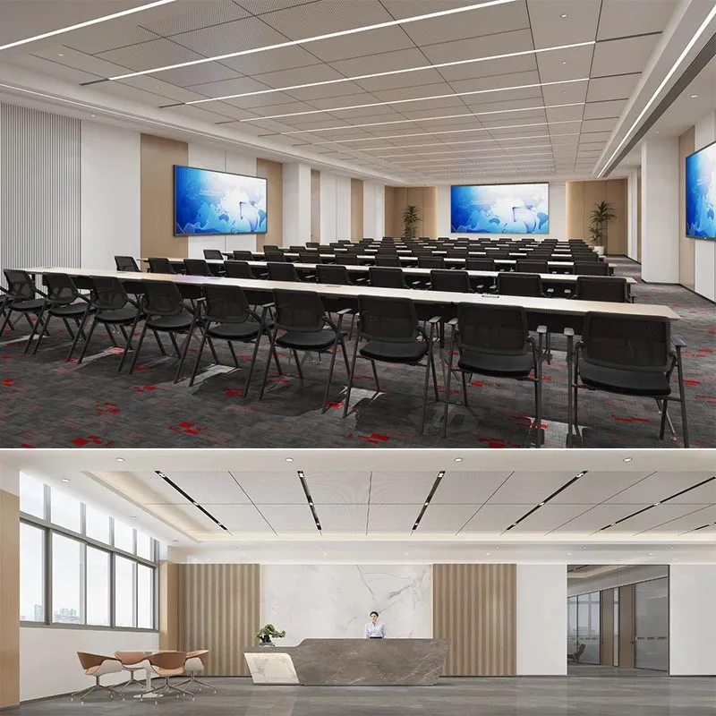 Wholesale Soundproof Perforate Aluminum Metal Square Suspended Ceiling Panel 2*2 Decorative Ceiling Tiles
