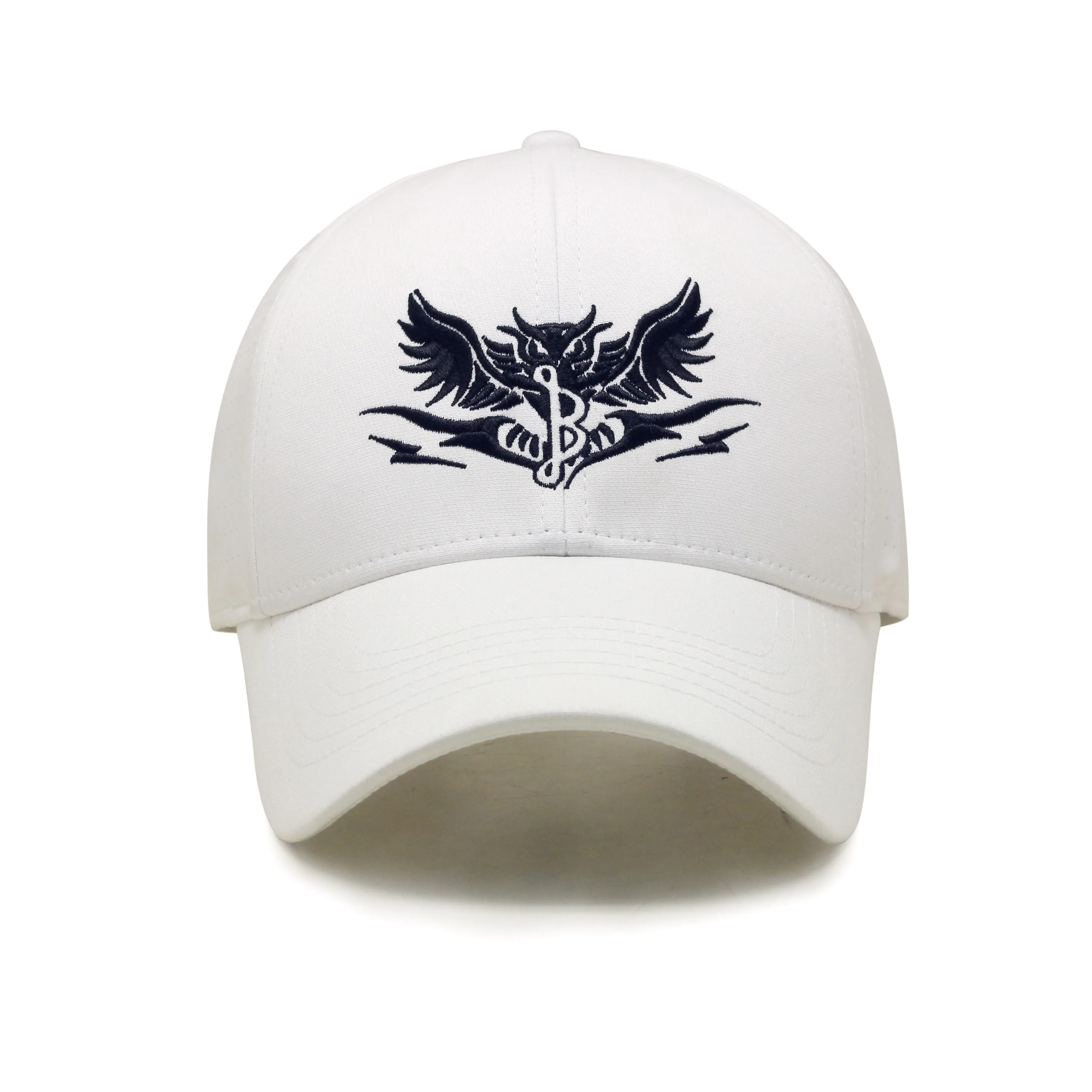 wholesale custom laser hole white golf tennis quick-drying mens stock sport hat ventilated racing baseball cap
