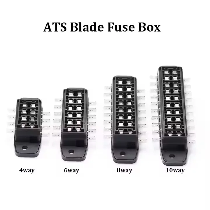 Waterproof 12V 8 Way Standard Circuit Car Fuse Box DC Electrical RV Auto Blade Fuse Block with Cover