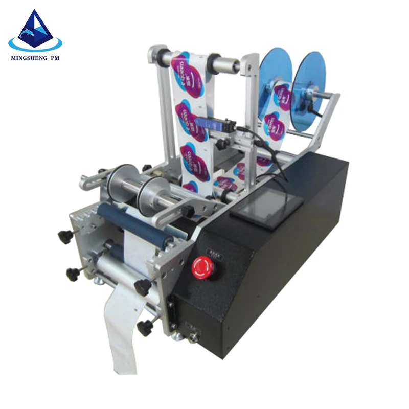Semi Automatic wine beer cans tube vial pet glass bottle labeling machine with factory price