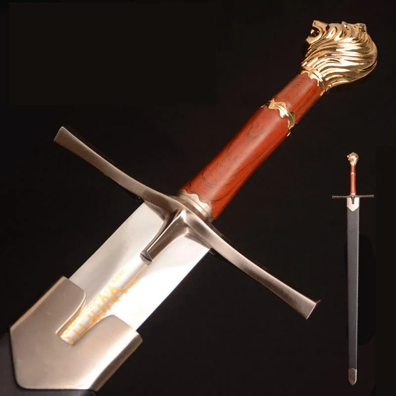 Hot Selling 116cm 2.25kg Lord of Ring Lion Head Sword For Cosplay Collection