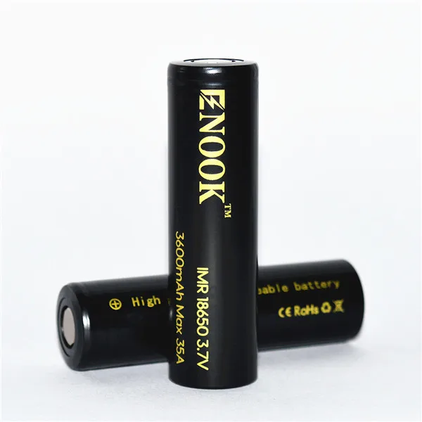 Enook 18650 3600mAh MAX 35A 3.7v li ion battery for flashlight batteries battery