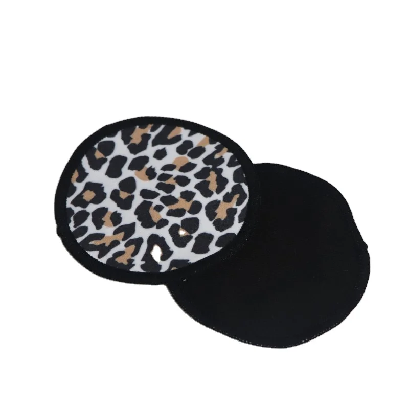 Eco Leopard Print Cotton Face Pads Makeups Wash Puffs Printing Washable Cosmetics Facial Pads