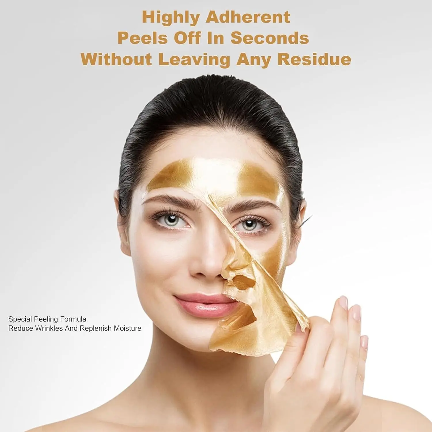 Retinol Snake Venom Peptide 24K Gold Peel off Mask Anti-Wrinkle Face Moisturizing Hydrating Mask For All Skin