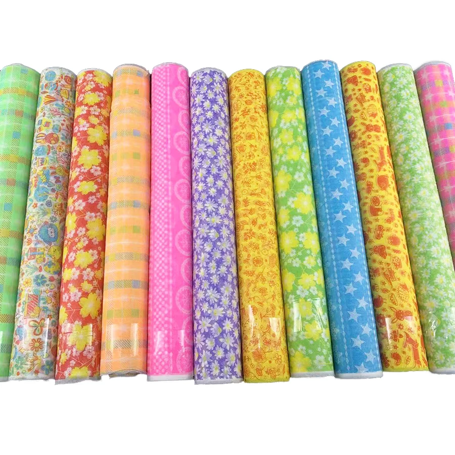 Sichuan huimei non woven fabric material roll for bag direct sales low price tshirt bags raw material printed non woven fabric