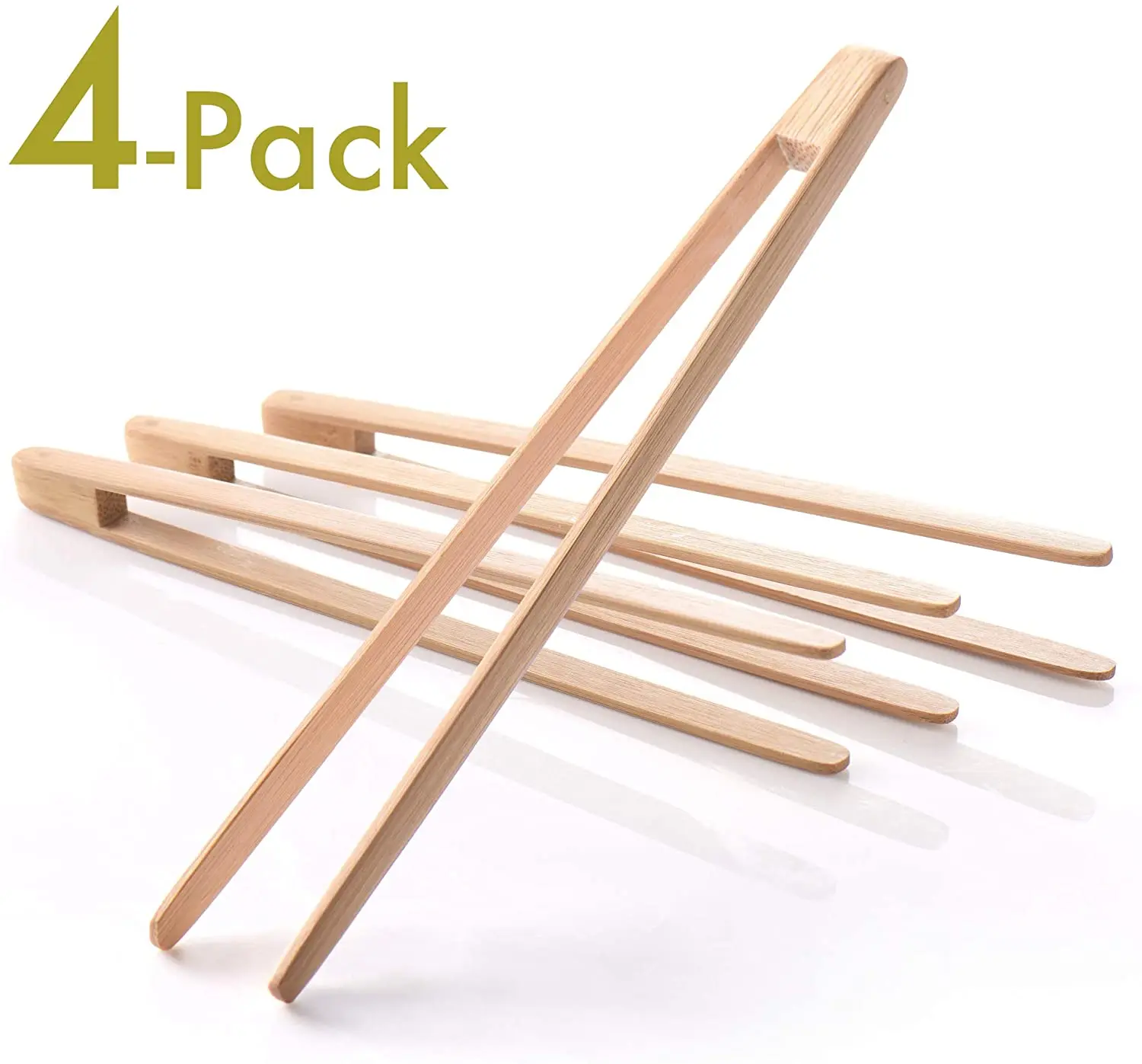 
Natural 8.3 inch Wood Mini Appetizer Tongs 