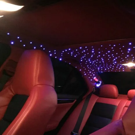  Светодиодный источник света RGB и волокно для украшения автомобиля porsche