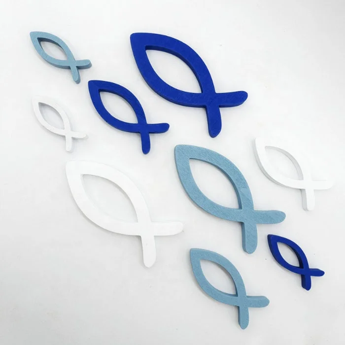 Marine Wooden Crafts Ornaments Creative Marine Style Wall Sign Home Decorations Colorful Carving