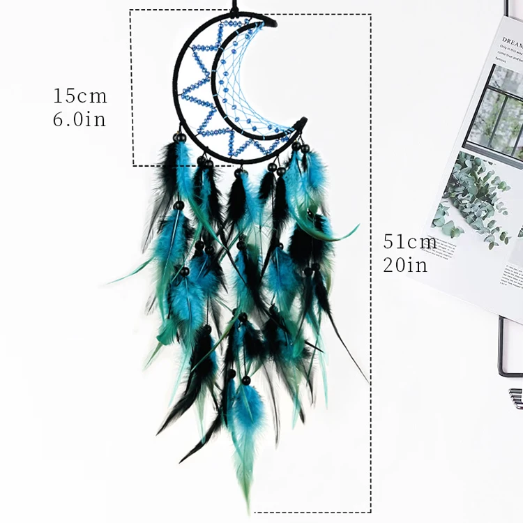 Custom High Quality Moon Artistic Dream Catcher For Room Decoration Wall Hanging Decor Art