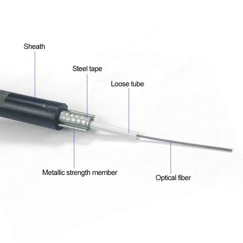 FTTh solution Fiber Optic Cable Fibre Optical GYXTW 4 6 8 12 Cores Single Model Multi-mode Outdoor drop cable