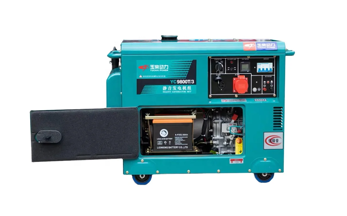 Hot Sale 8kva 10kva Silent Electric Diesel Power Generator By Yuchai Single Cylinder 10KW 20KW 50KW 100KW 200KW