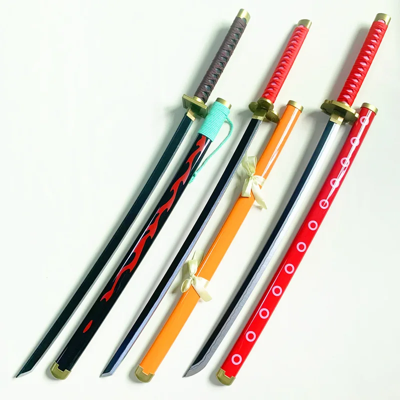 XM Anime 100cm 20 Styles One Piece Roronoa Zoro Three Blade Wooden Toys Swords Accessories Props Stage Performance Katana Sword