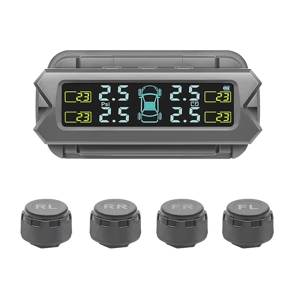 Car TPMS Sensor Solar Energy External TPMS Car Tire Pressure Monitoring System