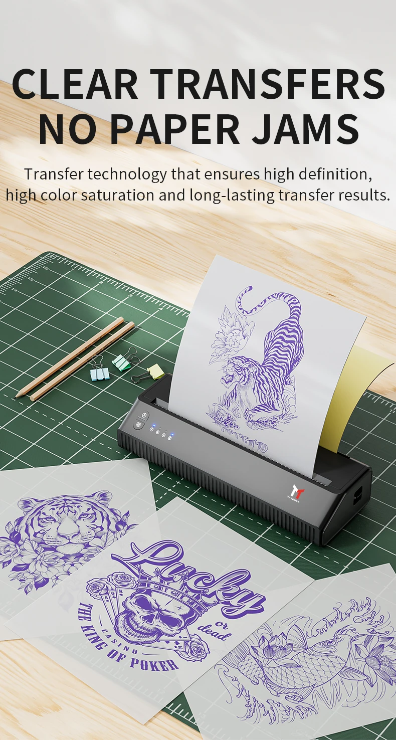 MHT-P8008 Top Quality Factory Stencil Printer Tattoo Transfer Machine Japanese Traditional Tattoo Stencil Printer