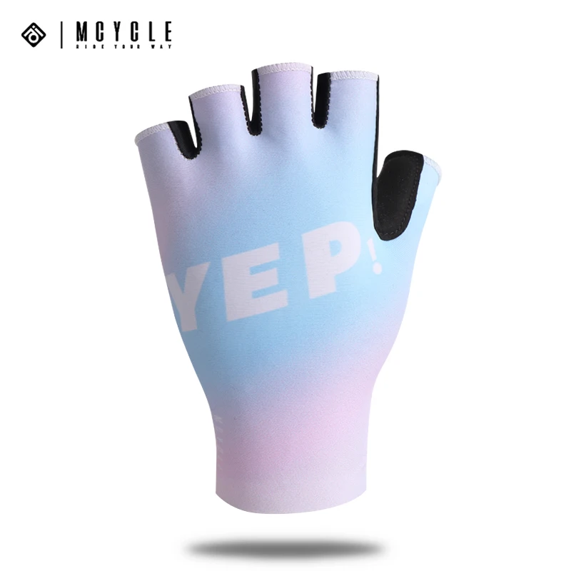 Mcycle Wholesale Half Finger Sports Gloves MTB Bicycle Gloves YEP Pink Touch Screen Function Custom Cycling Gloves